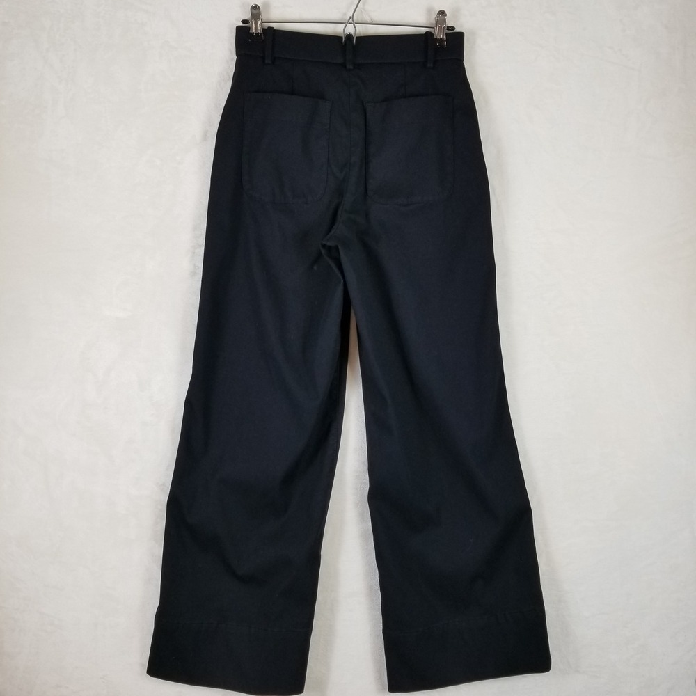 Spanx Wide Leg Pants Women Size S Black Stretch Twill High Rise Trousers - Picture 4 of 10